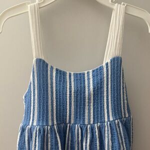 Zara Kids Blue and White Textured Dress